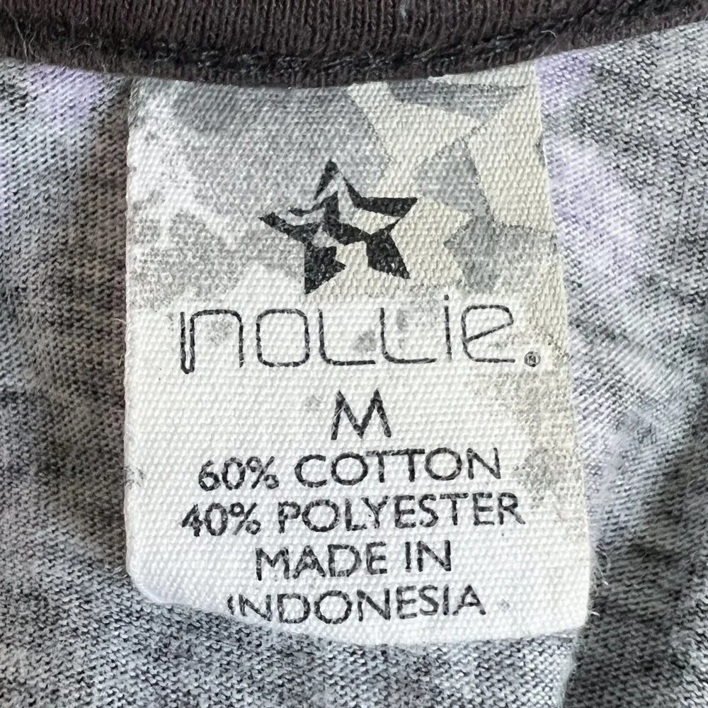 Nollie Racerback Tank Top | Black & Purple | Animal Print | Size Medium | Y2K - Picture 6 of 6